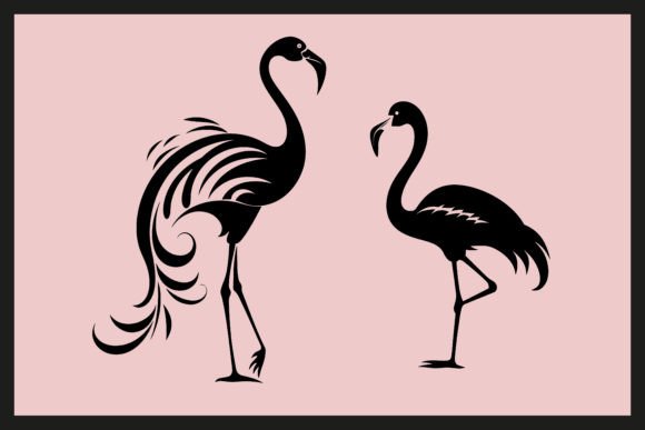 Download Silhouette Flamingo Elegance Clip Art - Elegance Collection