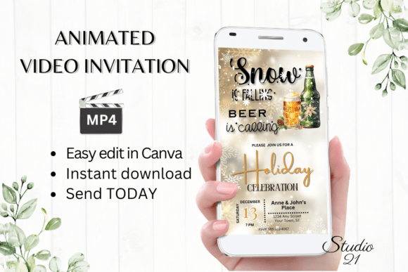 Download Animated Christmas Holiday Invitation - Holiday invitation Collection